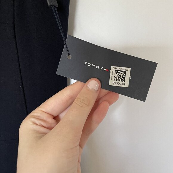 NWT Tommy Hilfiger navy blue sleeveless summer half front zip dress size 8 - Picture 6 of 9